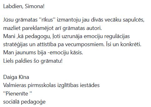 Daiga Kīna, sociālā pedagoģe — par grāmatas rīkiem